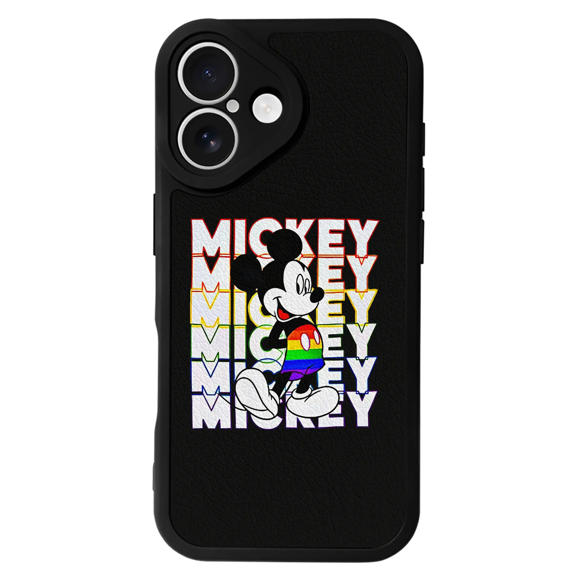 ミッキーマウス（Mickey Mouse） グッズ ミッキーマウス（Mickey Mouse） - IPhone 16シリーズ対応 ・ シリコンスマホケース ・ レザー調 ・ 高精度フィット ・ 耐衝撃 ・ ワイヤレス充電対応 ・ 精密カット